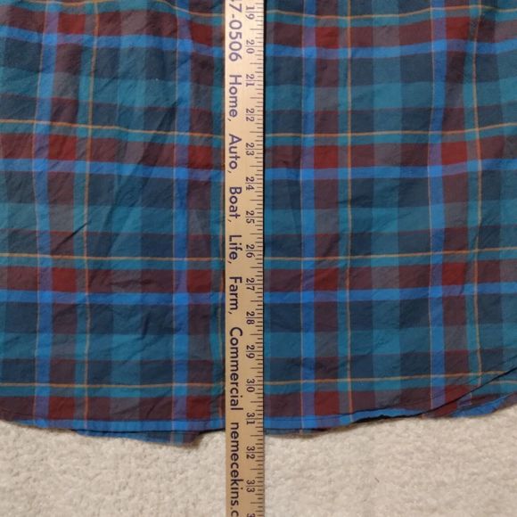 Duluth Trading Co shirt mens XL xlarge plaid long sleeve button relaxed fit - Picture 6 of 7